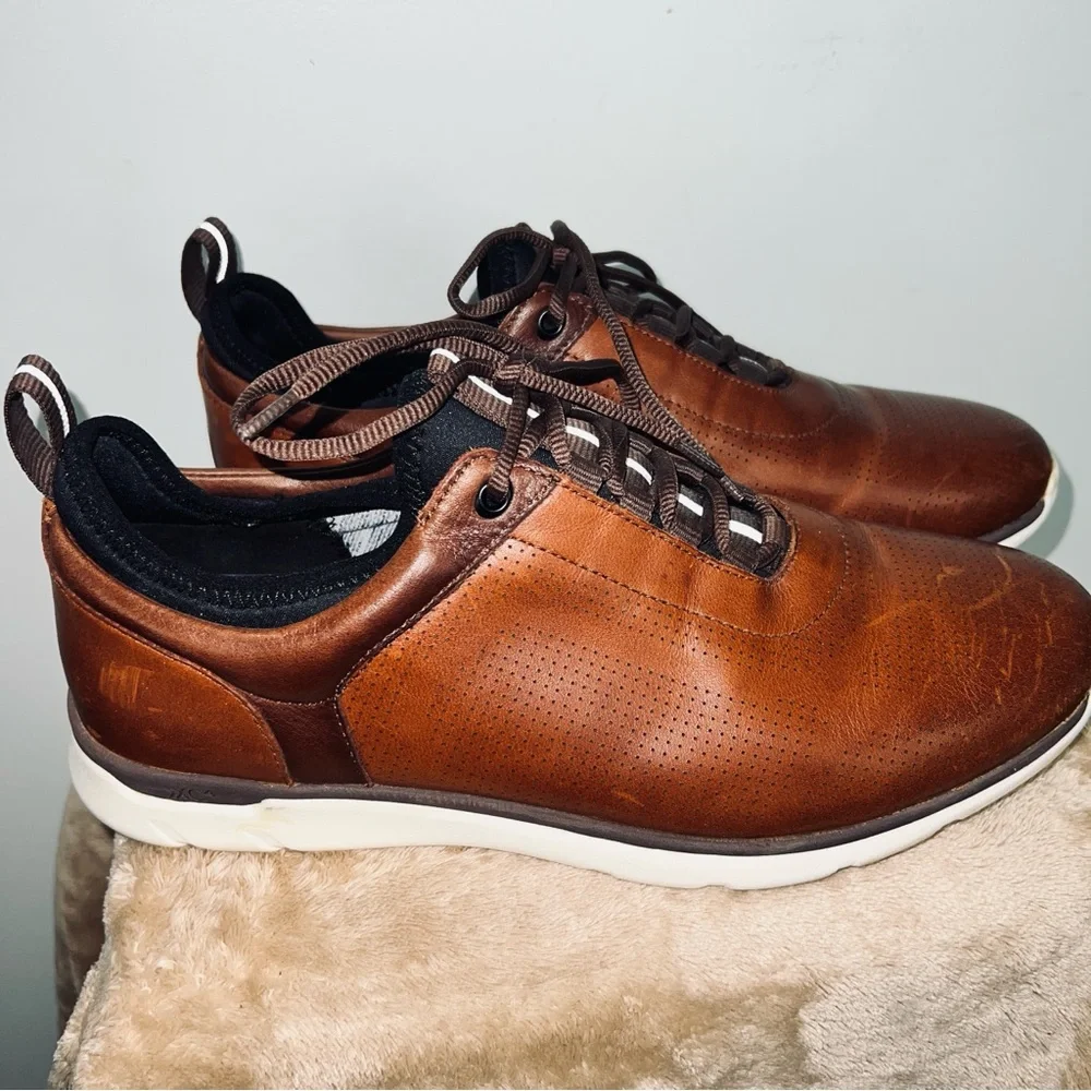 Johnston & Murphy XC4 Waterproof Leather Sneakers - Brown - Men’s Size 11.5